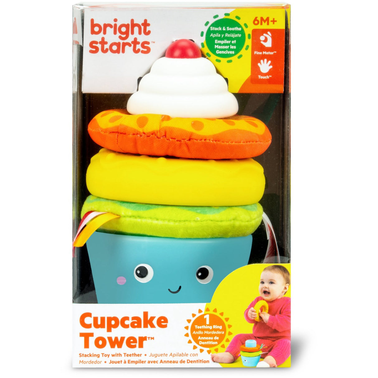 Bright Starts Cupcake Tower™ Stacking Legetøj With Bidering