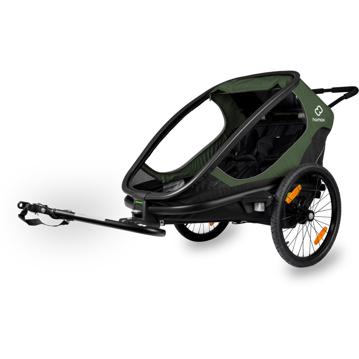 Hamax Green/Black Outback Bicycle Trailer Dobbelt