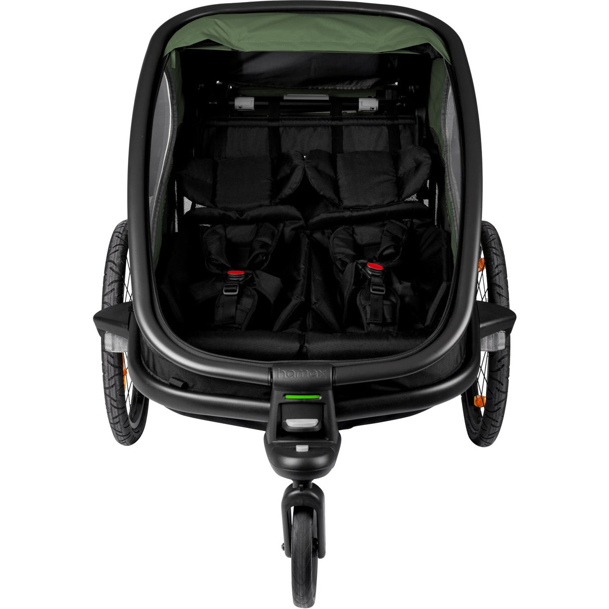 Hamax Green/Black Outback Bicycle Trailer Dobbelt