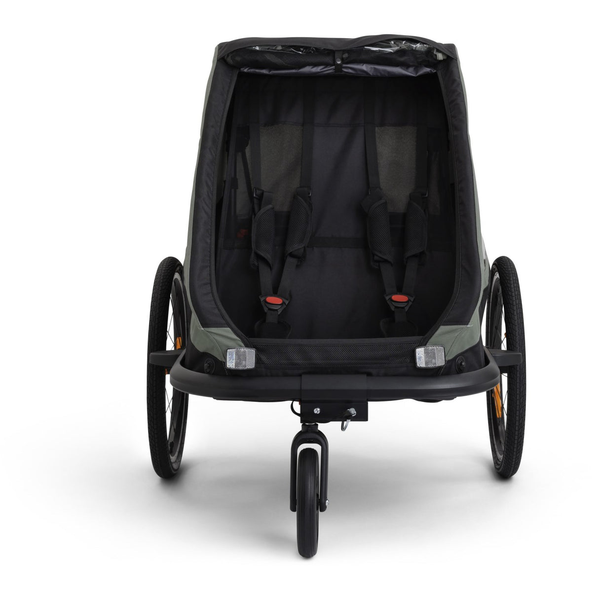 Hamax Khaki Green/Black Traveller Bicycle Trailer Dobbelt