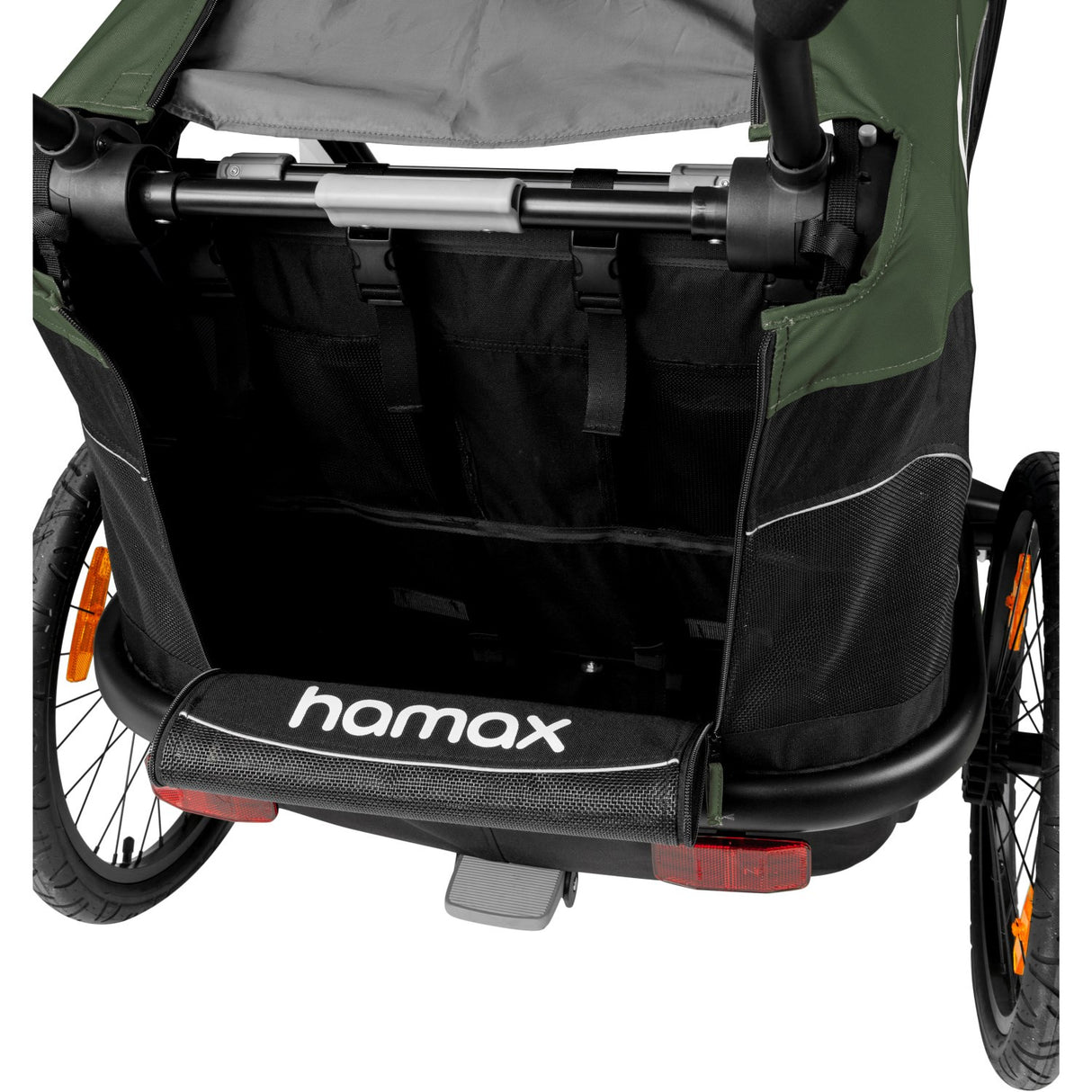 Hamax Green/Black Outback Bicycle Trailer Dobbelt