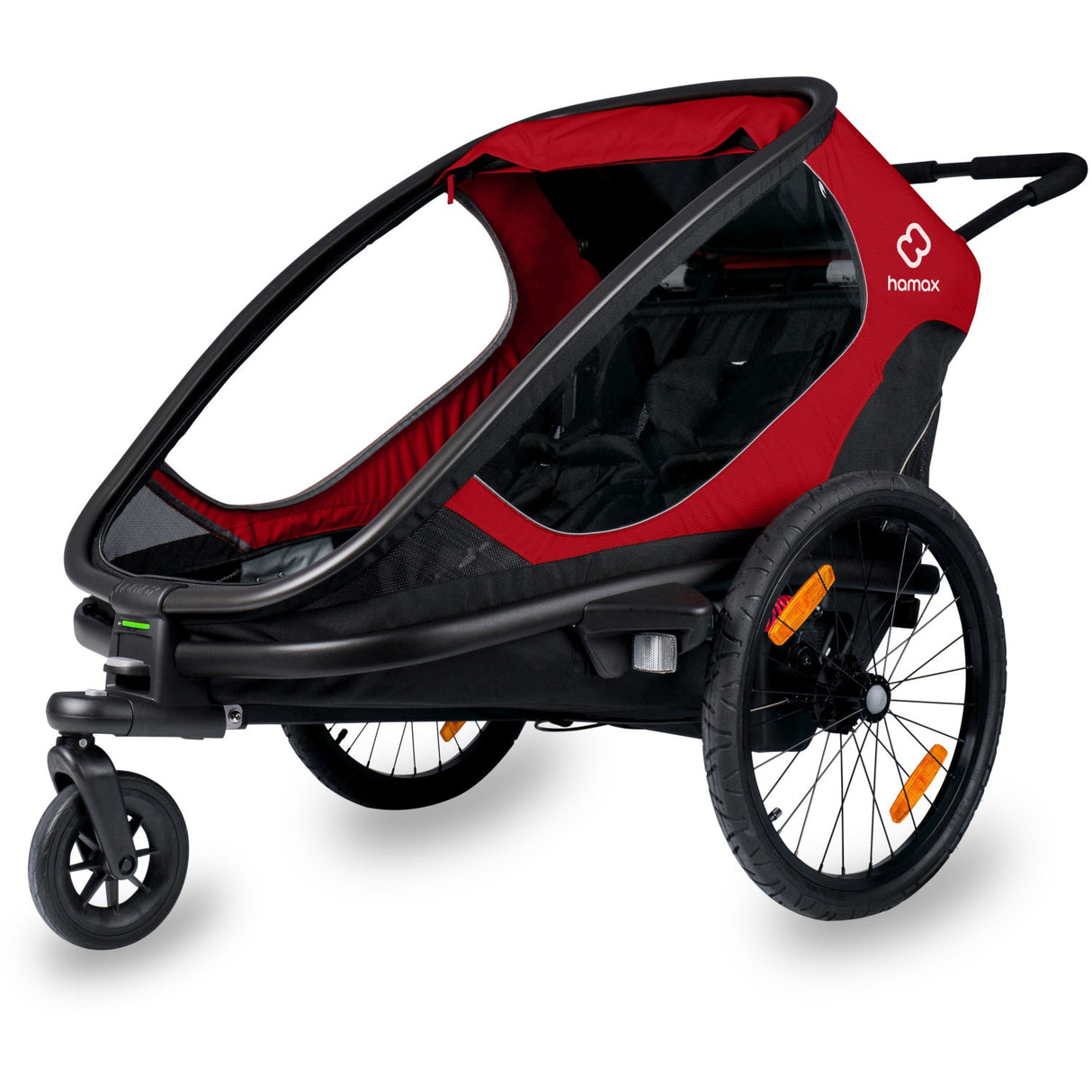 Hamax Red/Black Outback Bicycle Trailer Dobbelt
