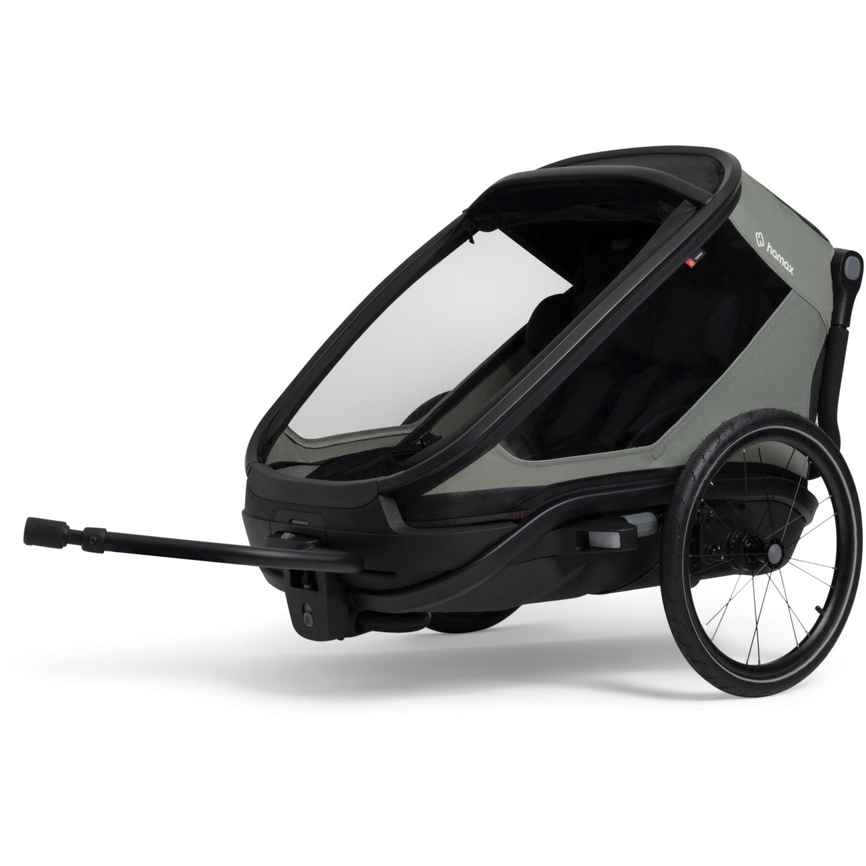 Hamax Green/Black Outback Next Bicycle Trailer Dobbelt