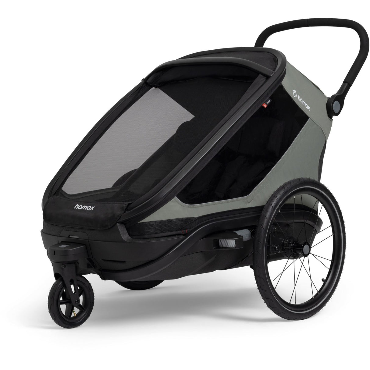 Hamax Green/Black Outback Next Bicycle Trailer Dobbelt