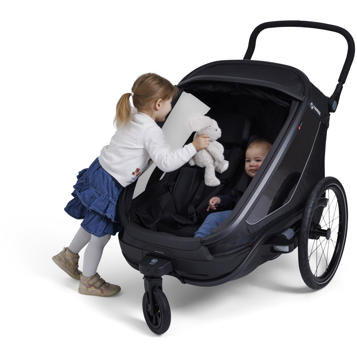 Hamax Black Outback Next Bicycle Trailer Dobbelt