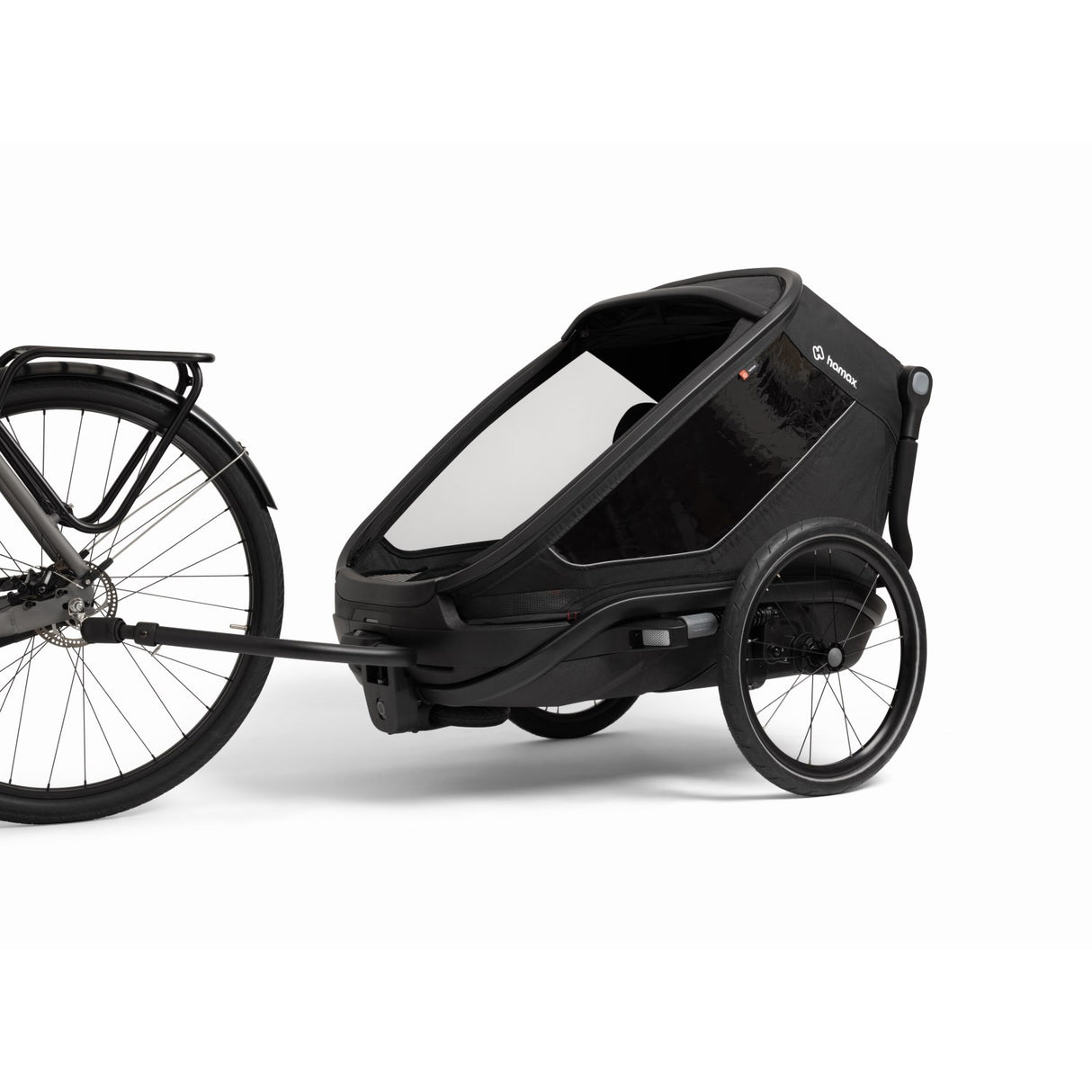 Hamax Black Outback Next Bicycle Trailer Dobbelt
