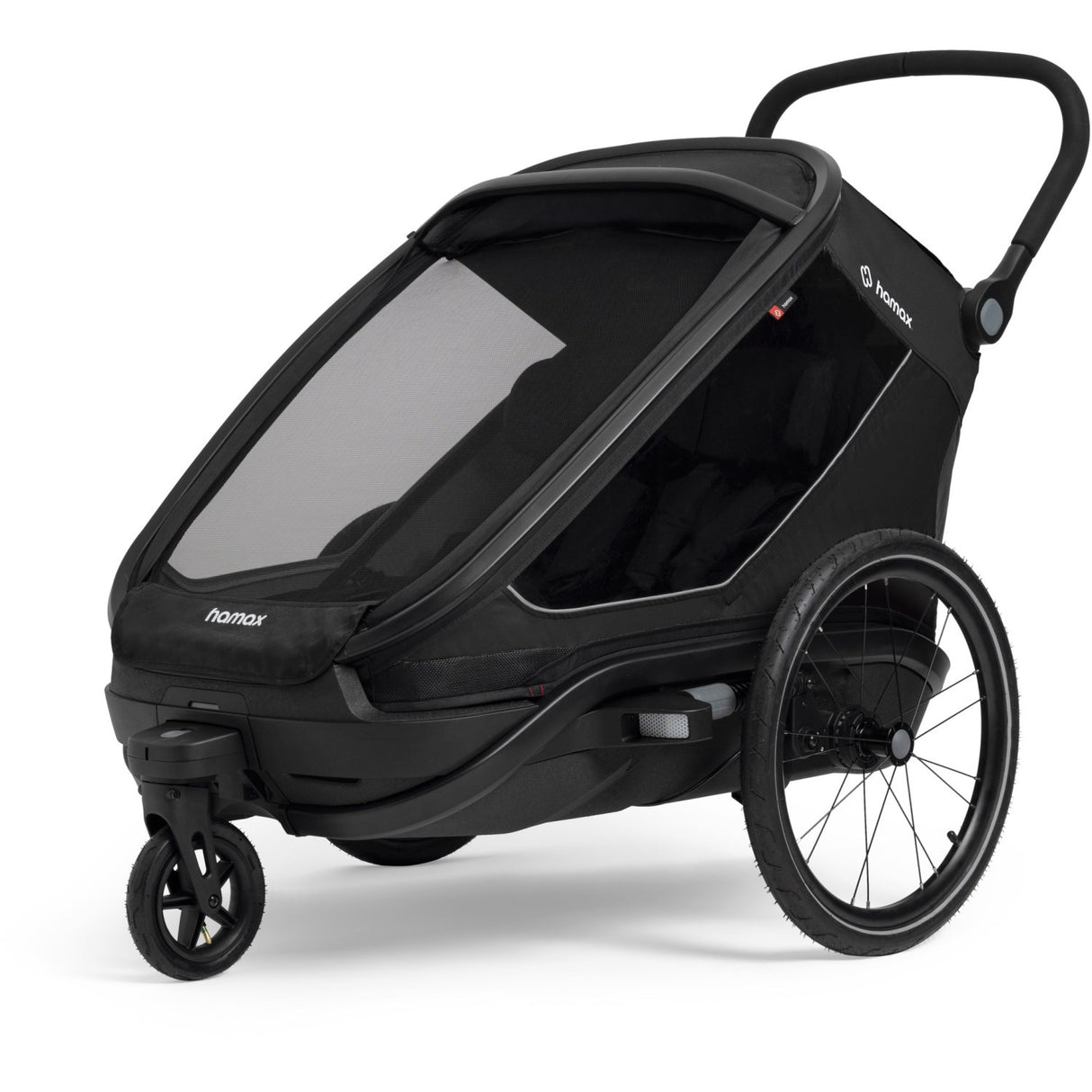 Hamax Black Outback Next Bicycle Trailer Dobbelt