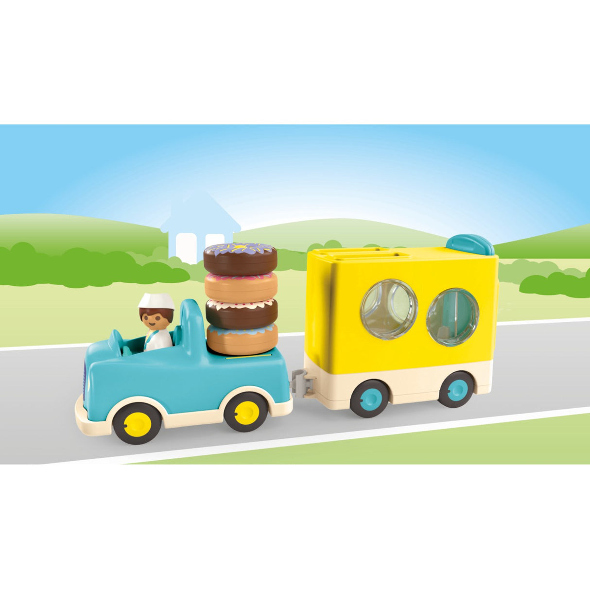 Playmobil® Junior Crazy Donut Lastbil With Stacking And Sorting Feature