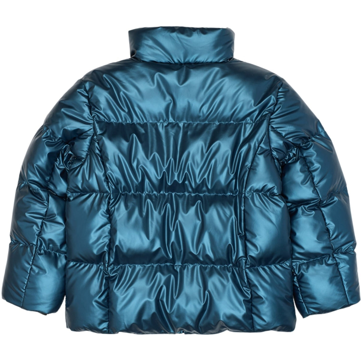 The New Metallic Blue Tnuffe Puffer Jakke