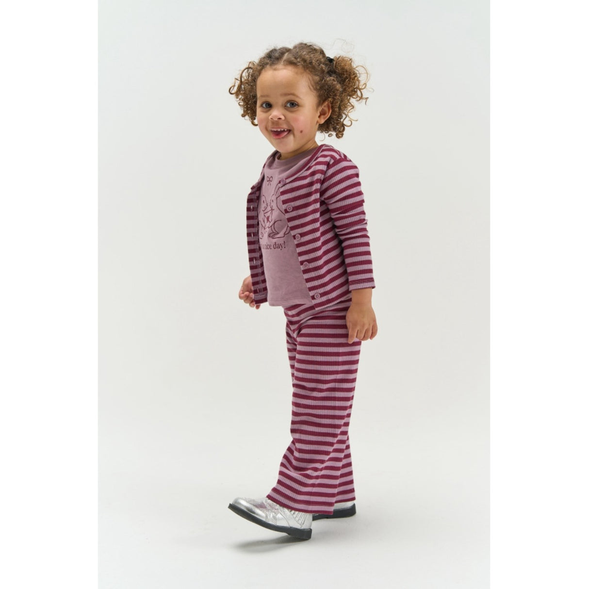 THE NEW Siblings Elderberry Striped Tn Tnstfro L_S Rib Cardigan