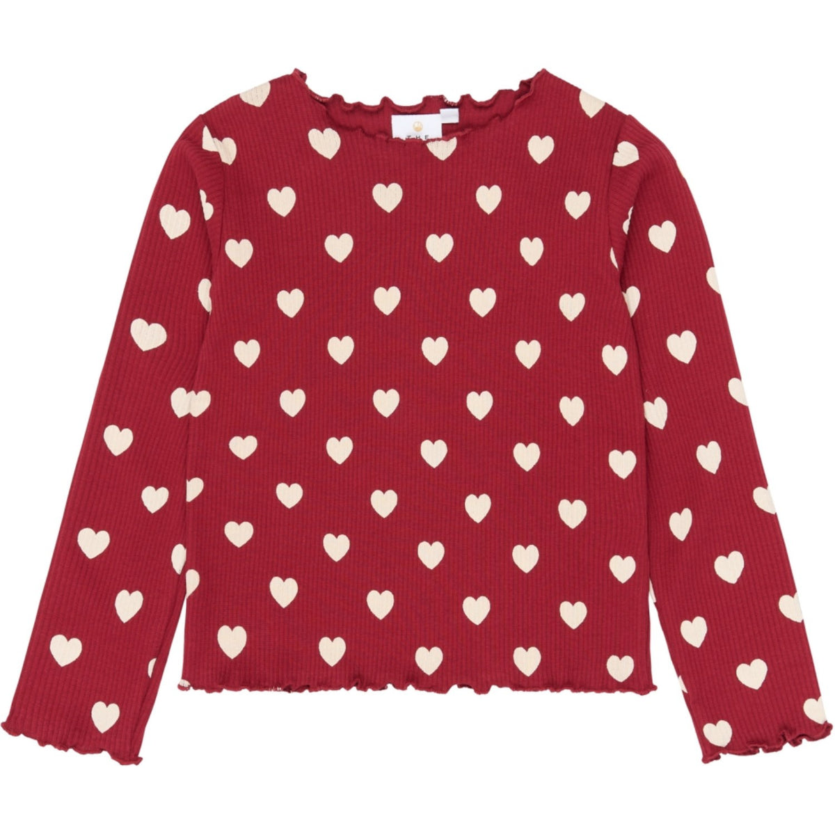 The New Rio Red AOP Tn Tnholiday Red Heart Rib Night Sæt