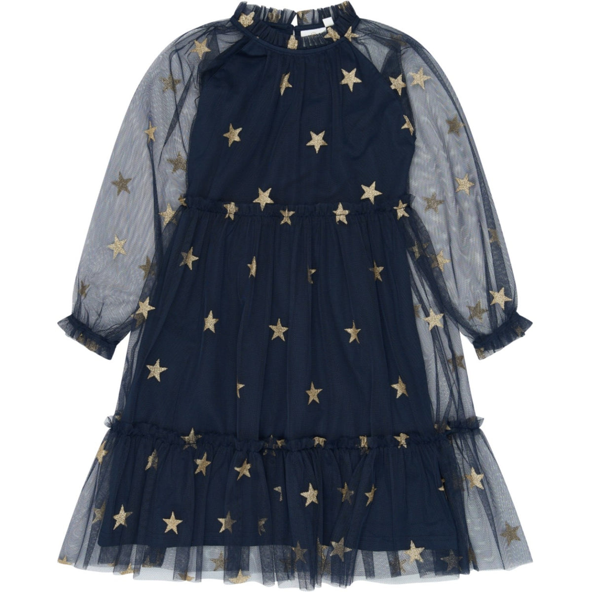 The New Navy Blazer AOP Tnyudelle Mesh L_S Kjole