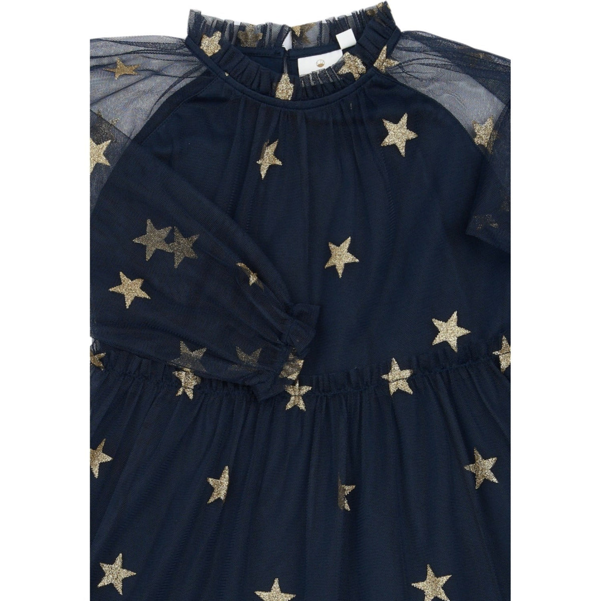 The New Navy Blazer AOP Tnyudelle Mesh L_S Kjole