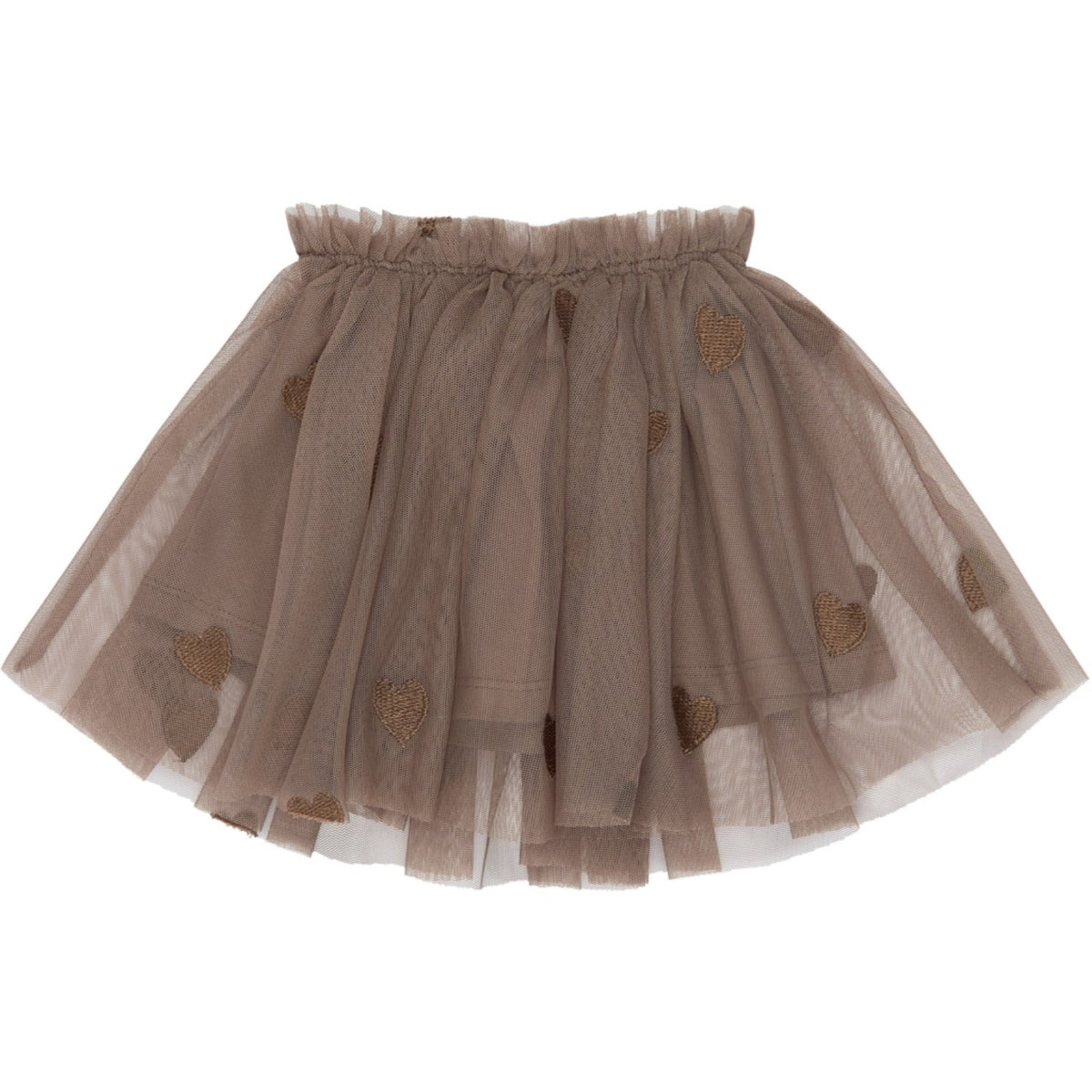 THE NEW Siblings Taupe Gray Emb Tn Tnsbynalla Mesh Nederdel