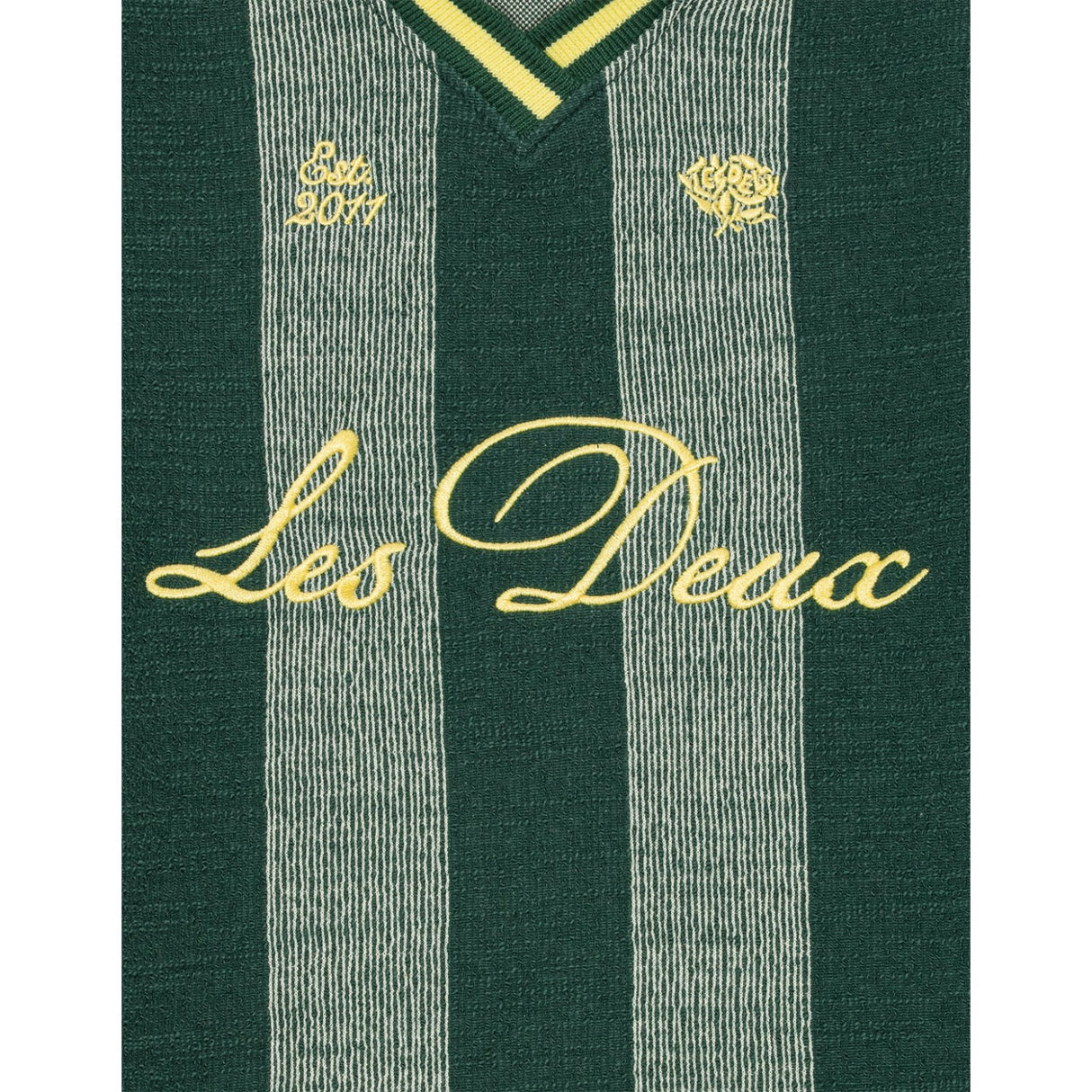 Les Deux Kids Pine Green Jacquard Football Jersey KIDS