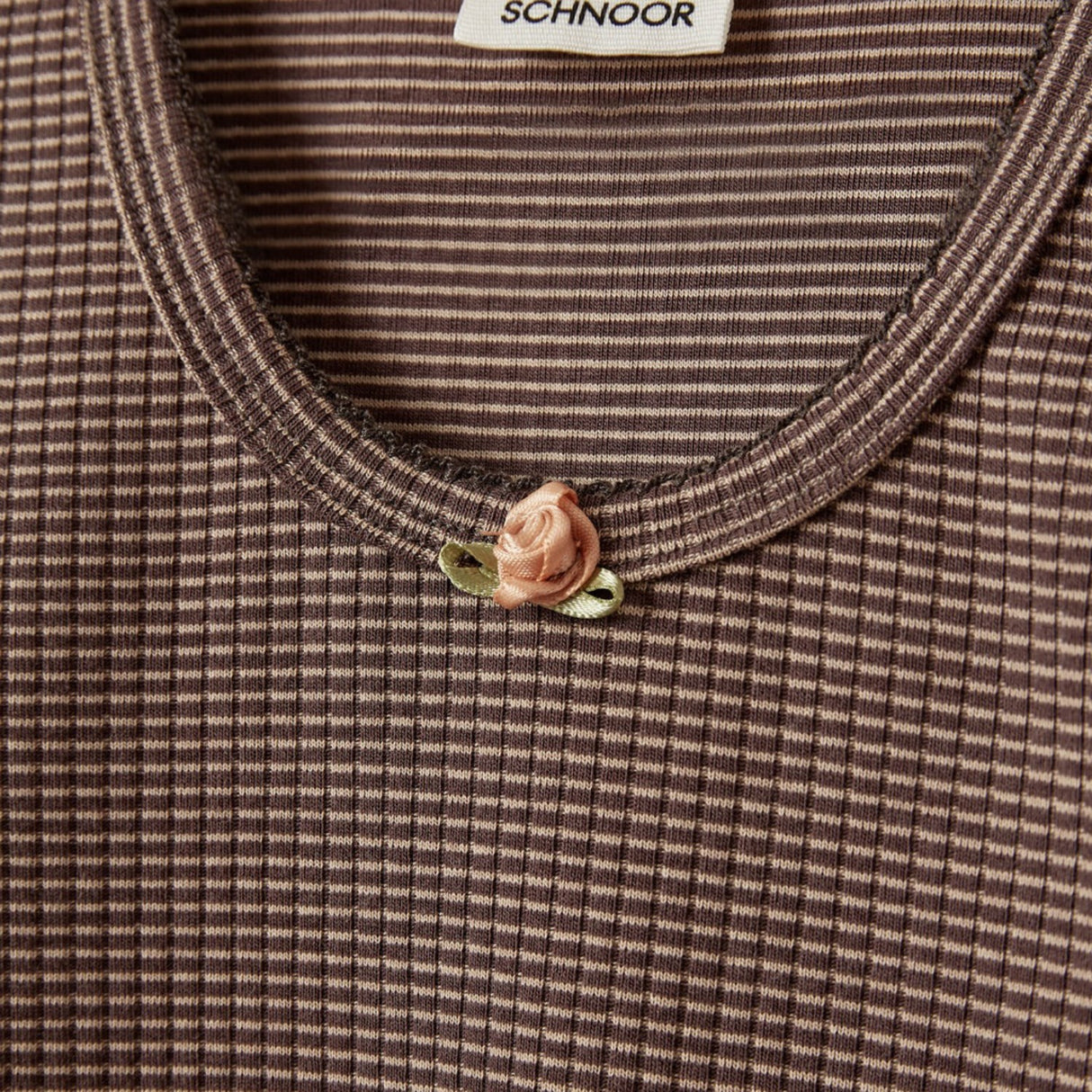 Sofie Schnoor Brown Striped Petriciasy T-Shirt Long Sleeve