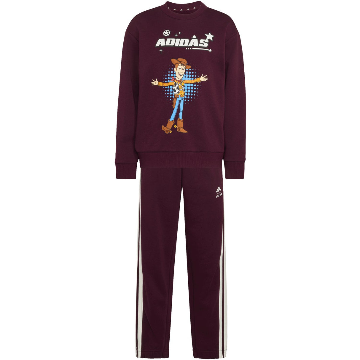 adidas Originals Maroon Off White Lk Dy Ts T Jog Sweat Sæt