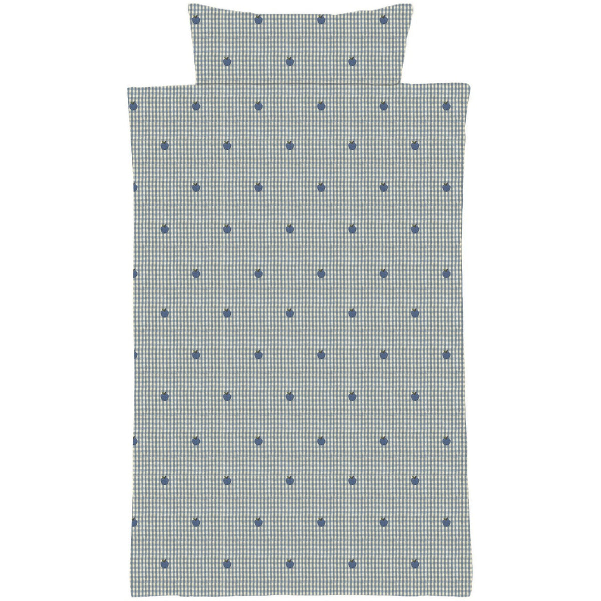 Flöss Light Blue Apple Gingham Ellis Dyne + Pude Junior