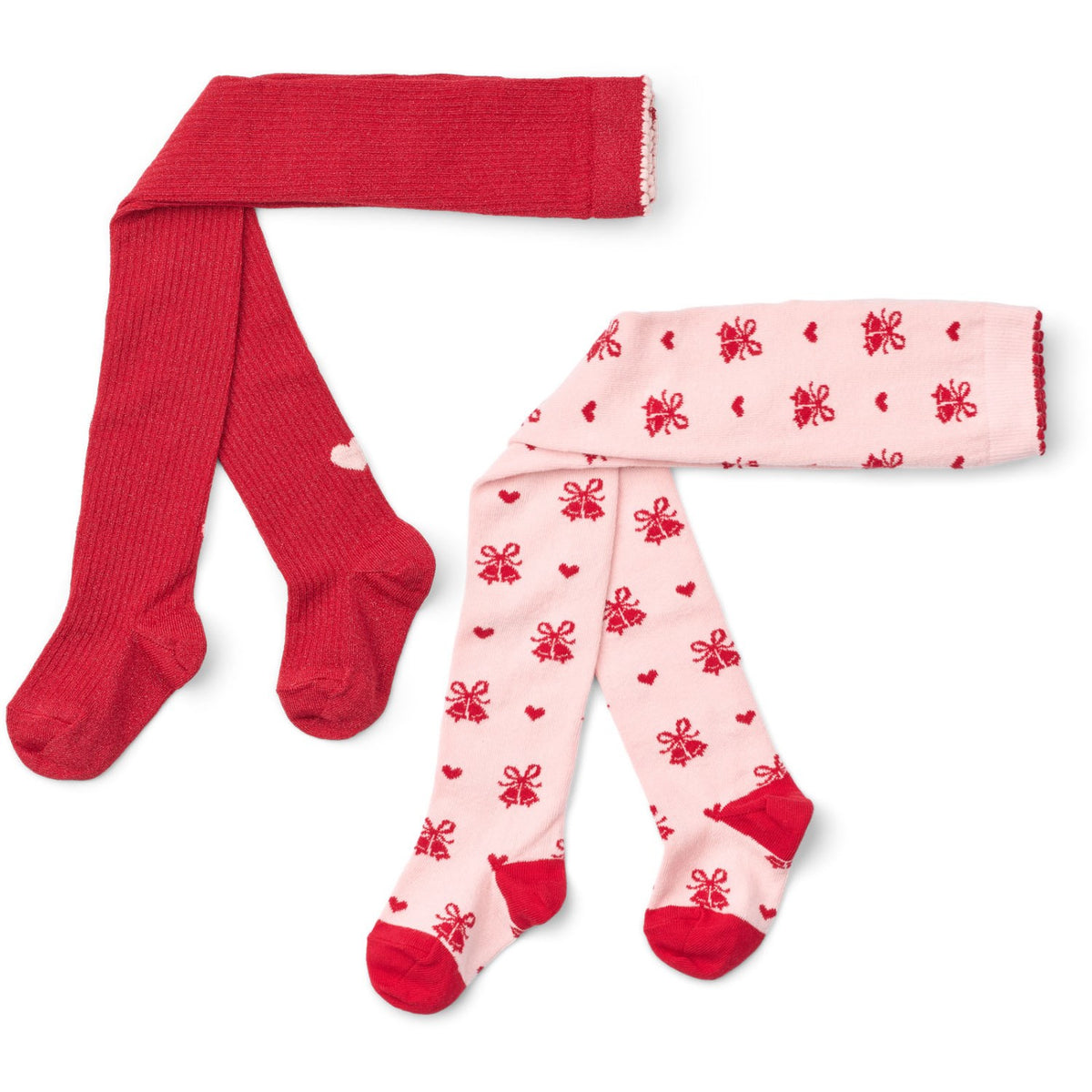 Flöss Pink-Red Glitter 2-Pack Vera Strømpebukser 2-Pak