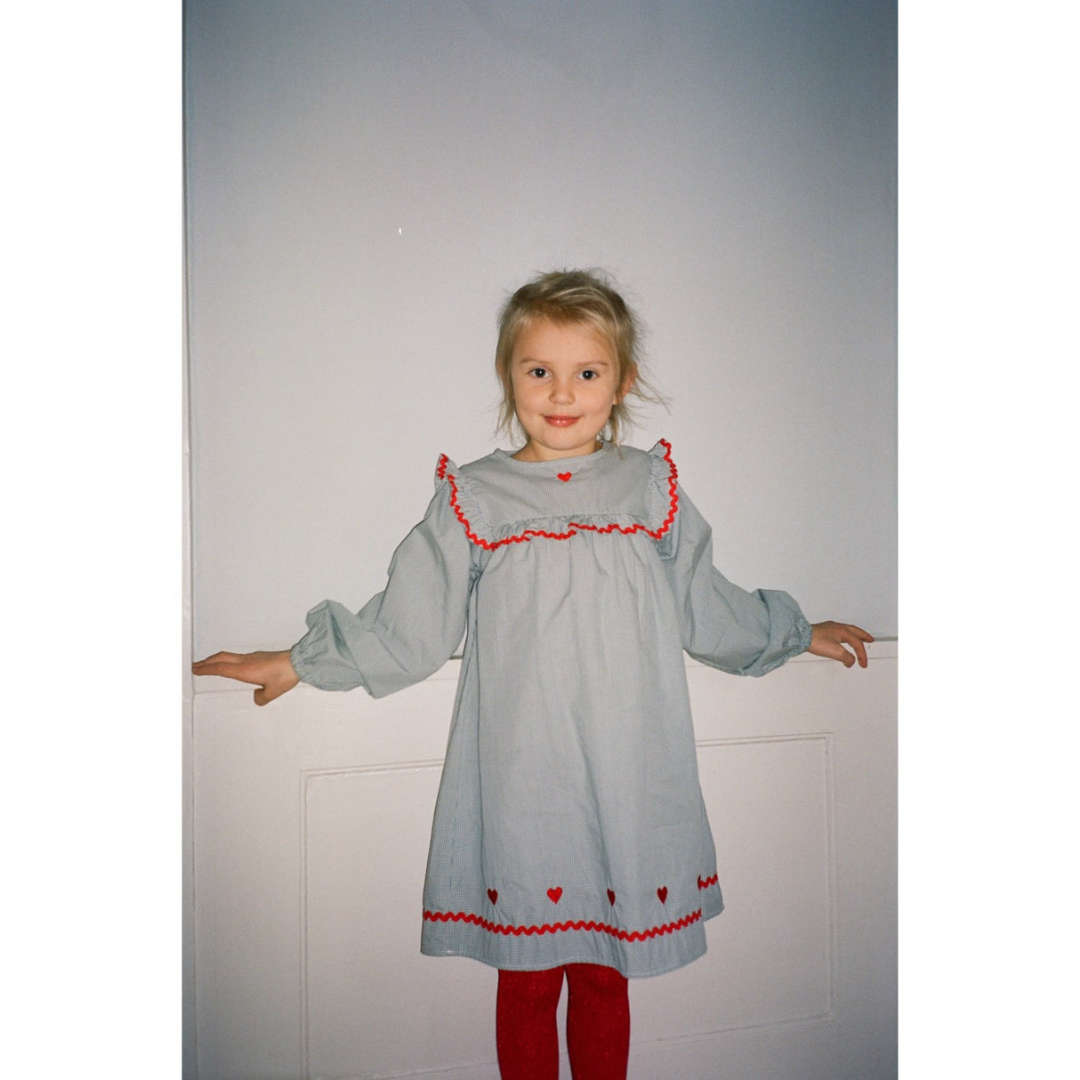 Flöss Light Blue Gingham Ellis Kjole