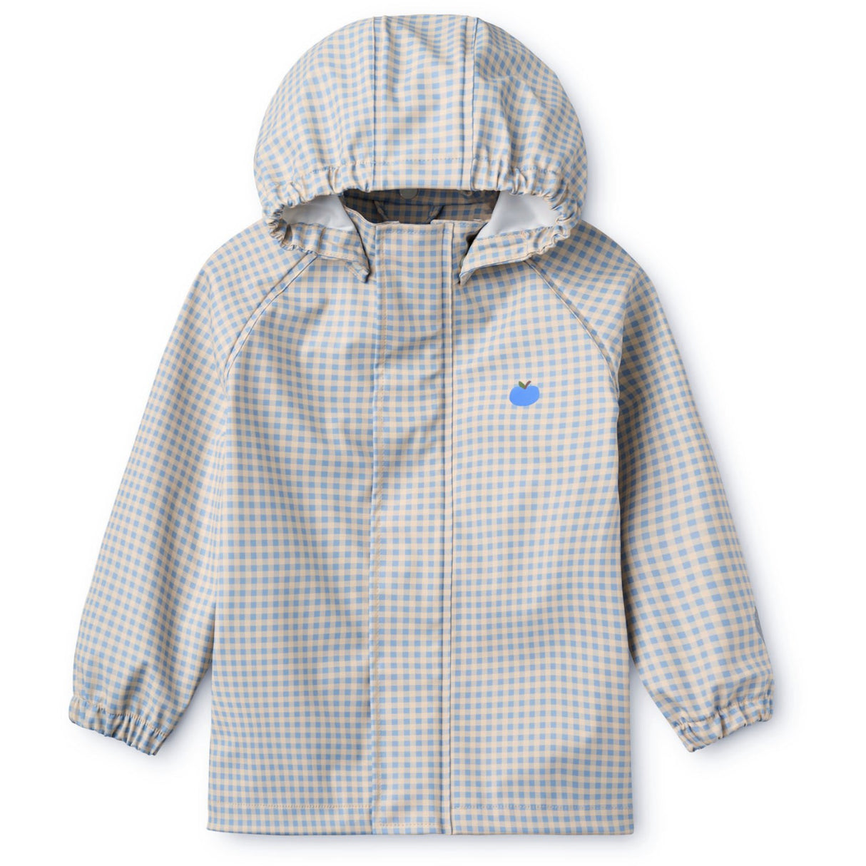 Flöss Light Blue Gingham Dew Regntøj Sæt