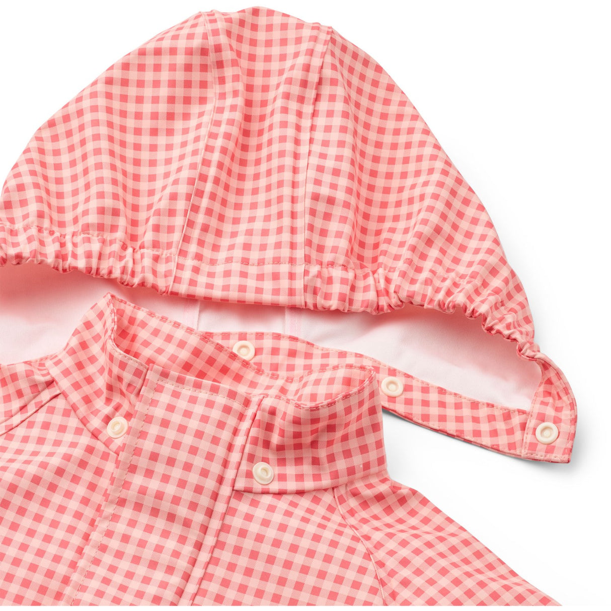 Flöss Pink Rose Gingham Dew Regntøj Sæt