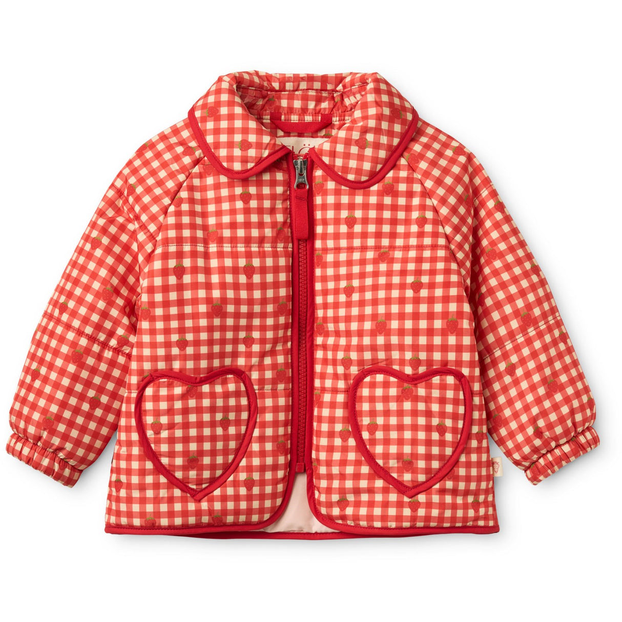 Flöss Red Berry Gingham Molly Vatteret Jakke
