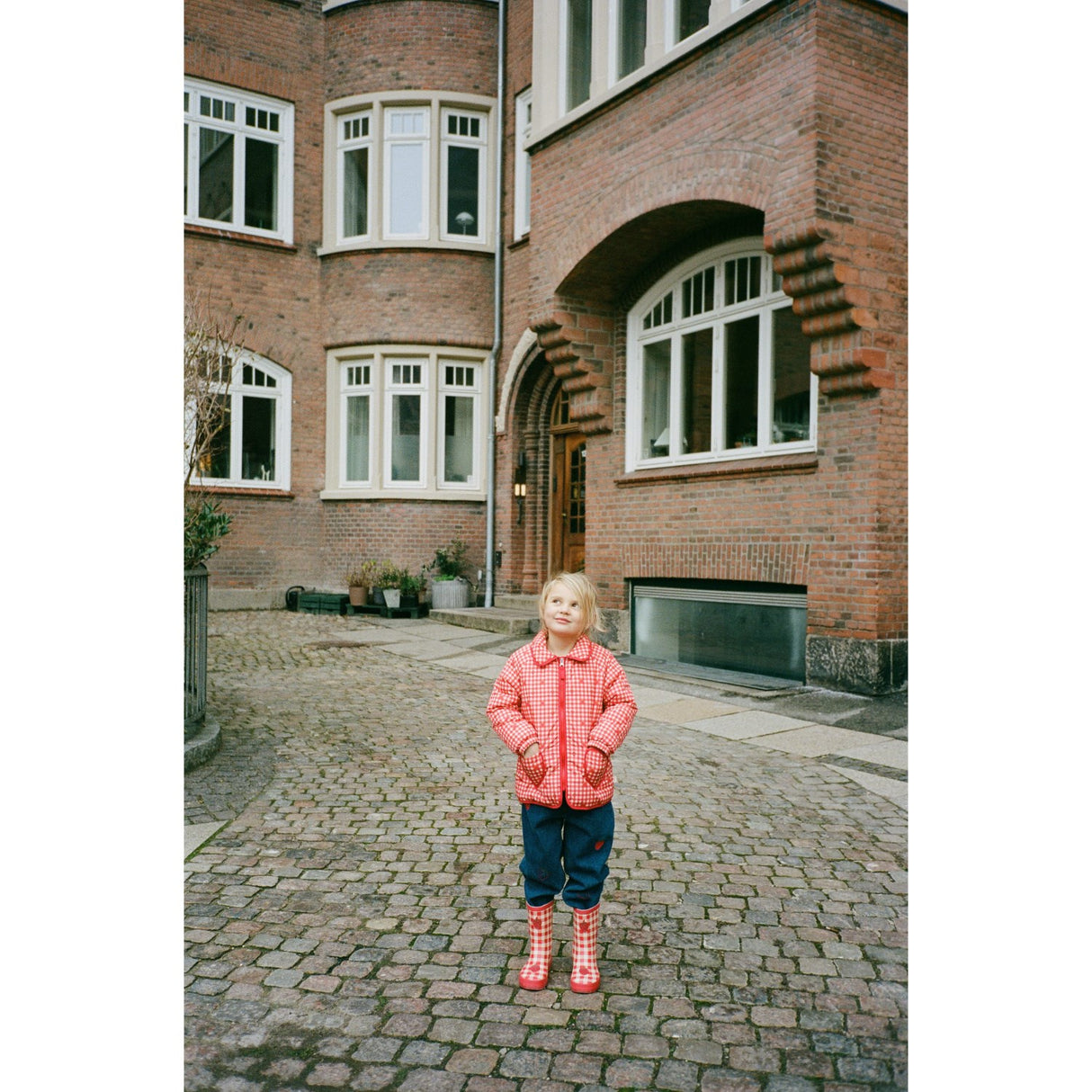 Flöss Red Berry Gingham Molly Vatteret Jakke