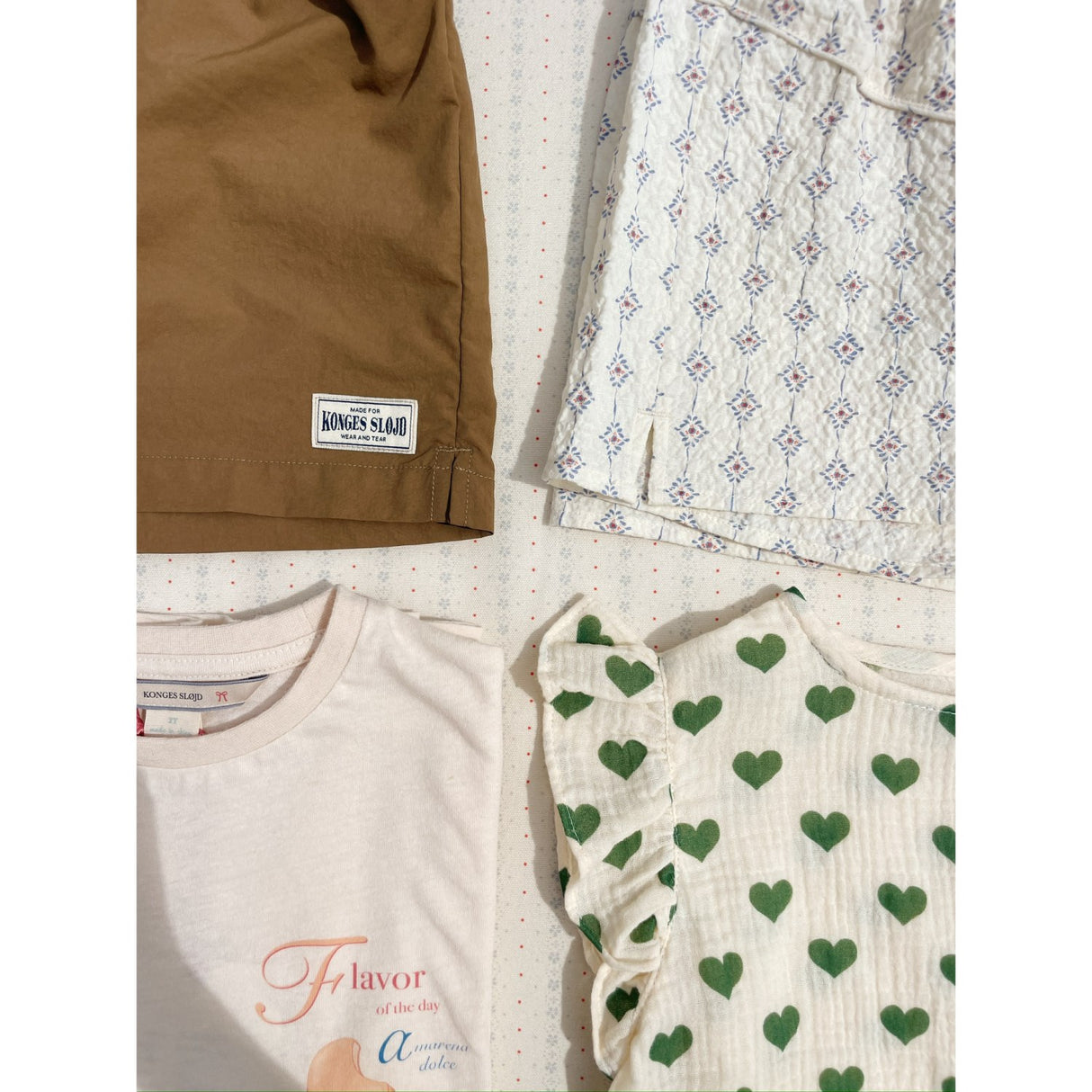 Konges Sløjd Cherry Blue Coeur Coco Top Gots