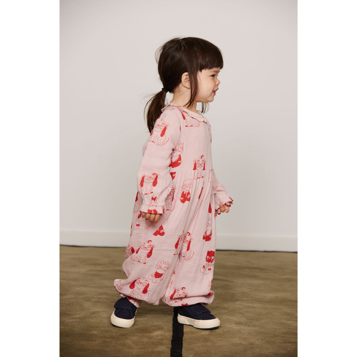 Mini Rodini Pink Minibabies Aop Woven Buksedragt