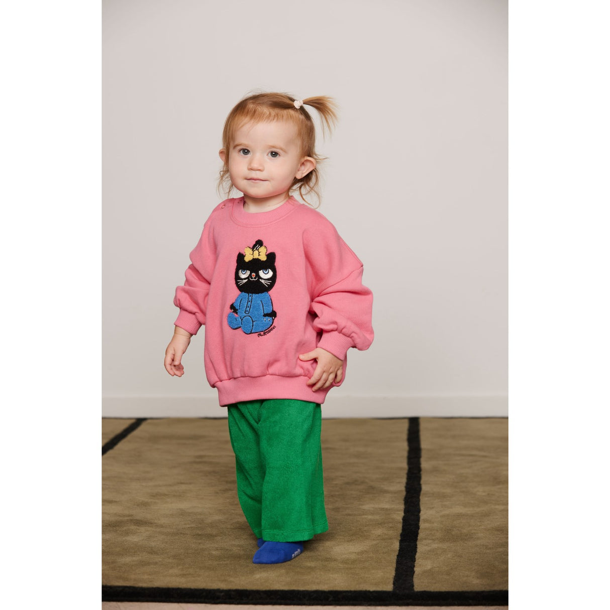Mini Rodini Pink Kat Chenille Sweatshirt