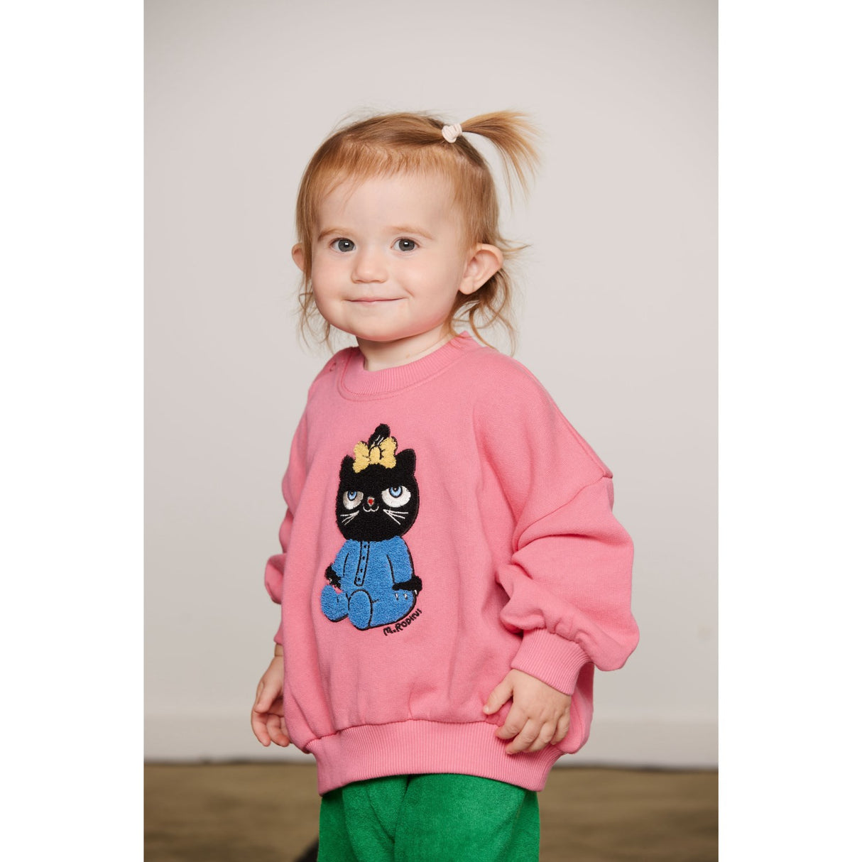 Mini Rodini Pink Kat Chenille Sweatshirt