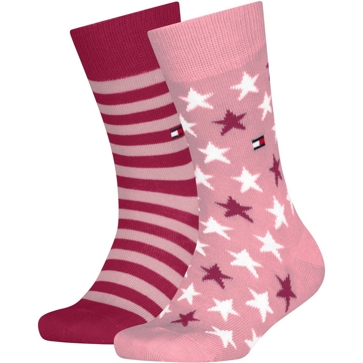 Tommy Hilfiger Pink Kids Strømper 2-Pak Stars Og Stripes
