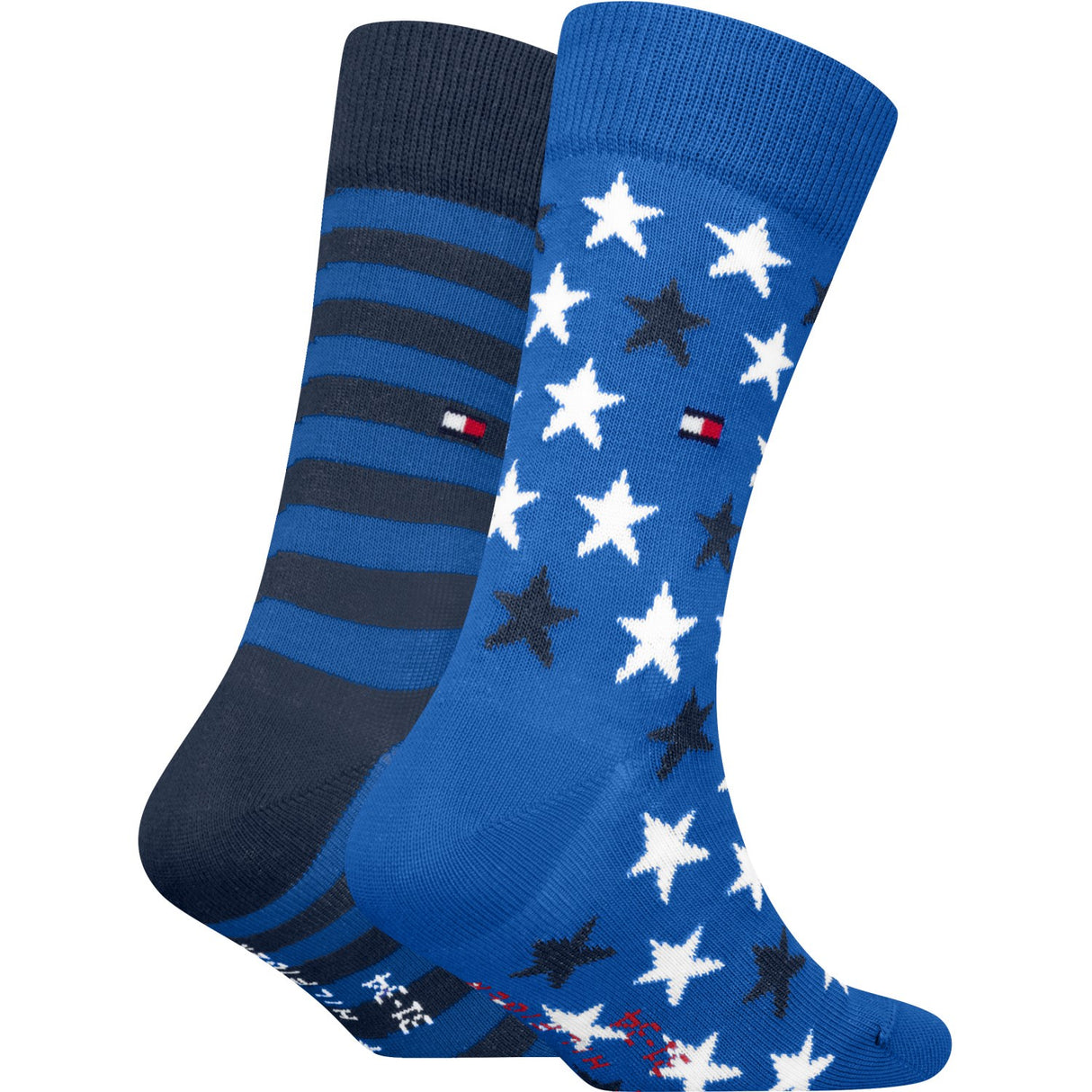 Tommy Hilfiger Bright Blue Kids Strømper 2-Pak Stars Og Stripes