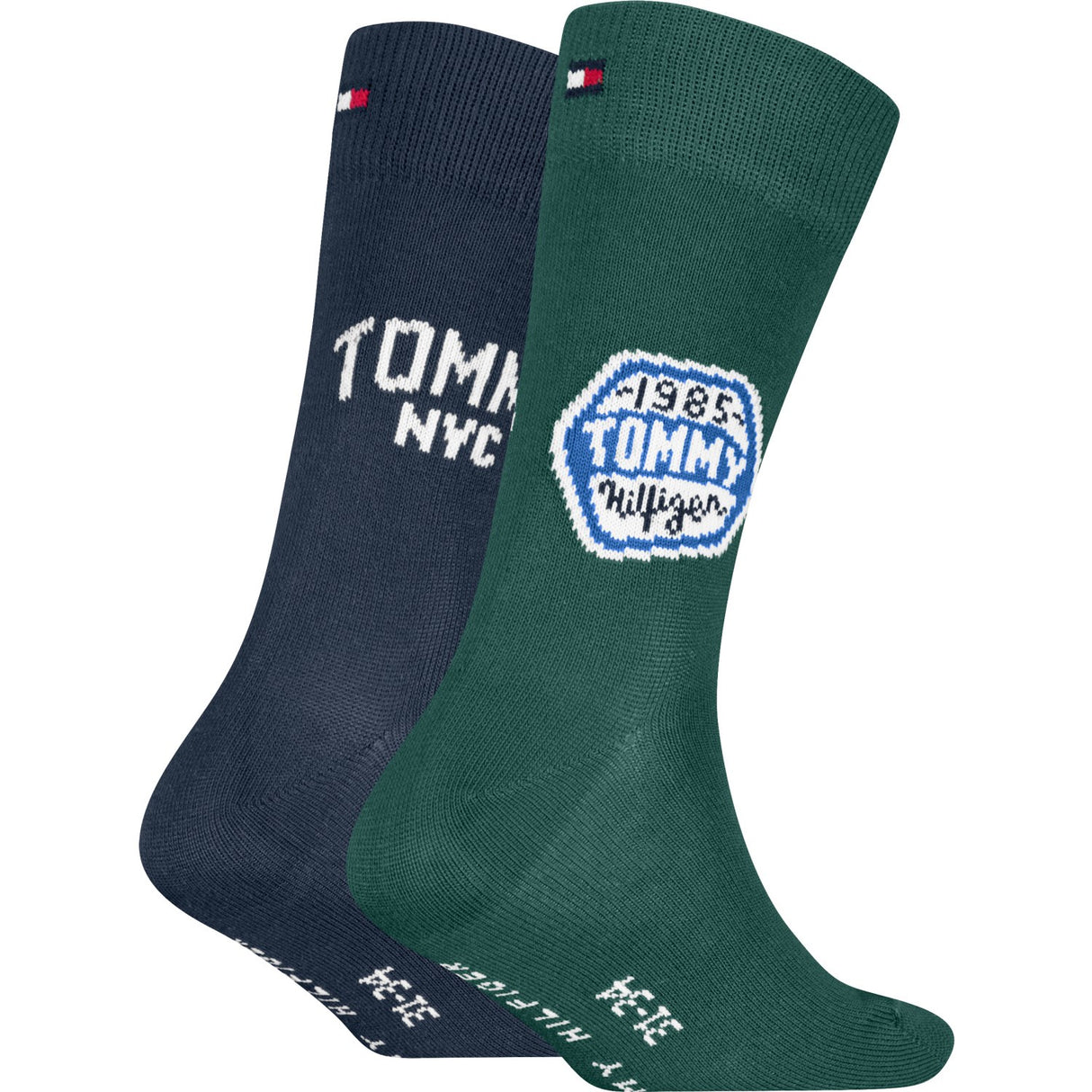 Tommy Hilfiger Green Kids Strømper 2-Pak College Patch