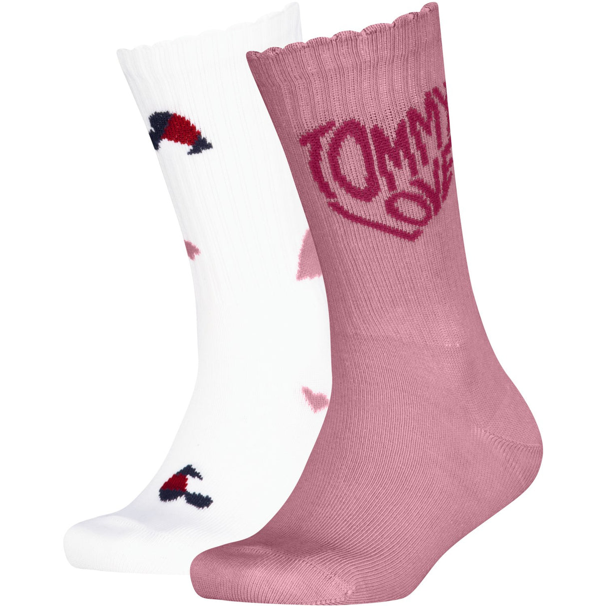 Tommy Hilfiger Pink Kids Strømper 2-Pak Tommy Love