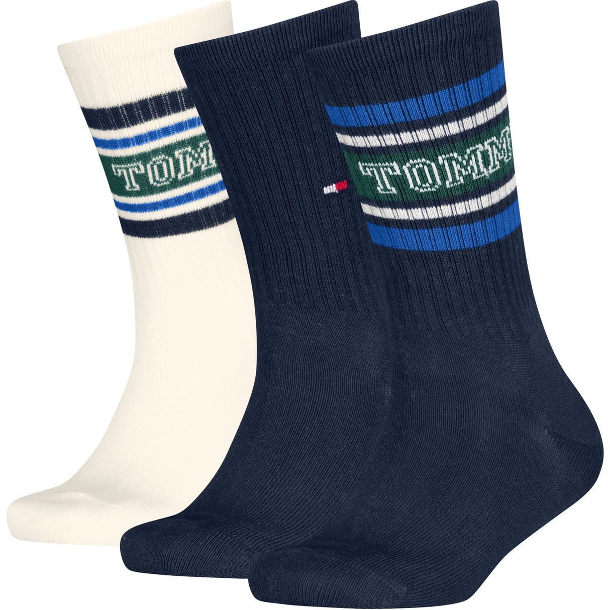 Tommy Hilfiger Navy Kids Strømper 3-Pak Varsity Tommy
