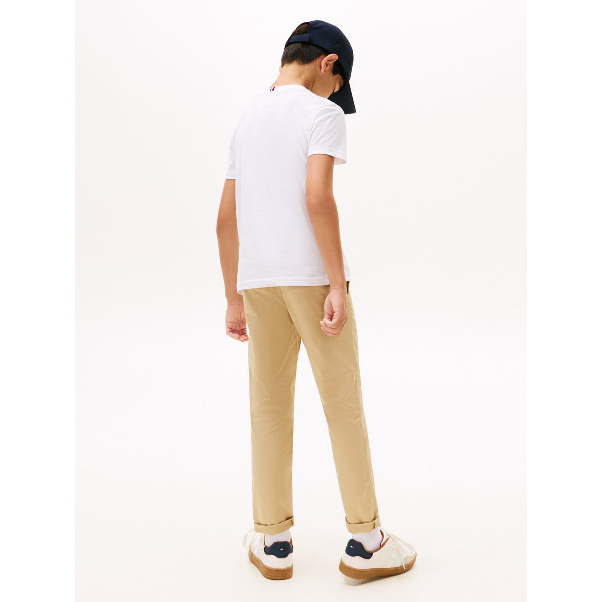 Tommy Hilfiger White Essential Bomuld Reg Fit Tee Ss