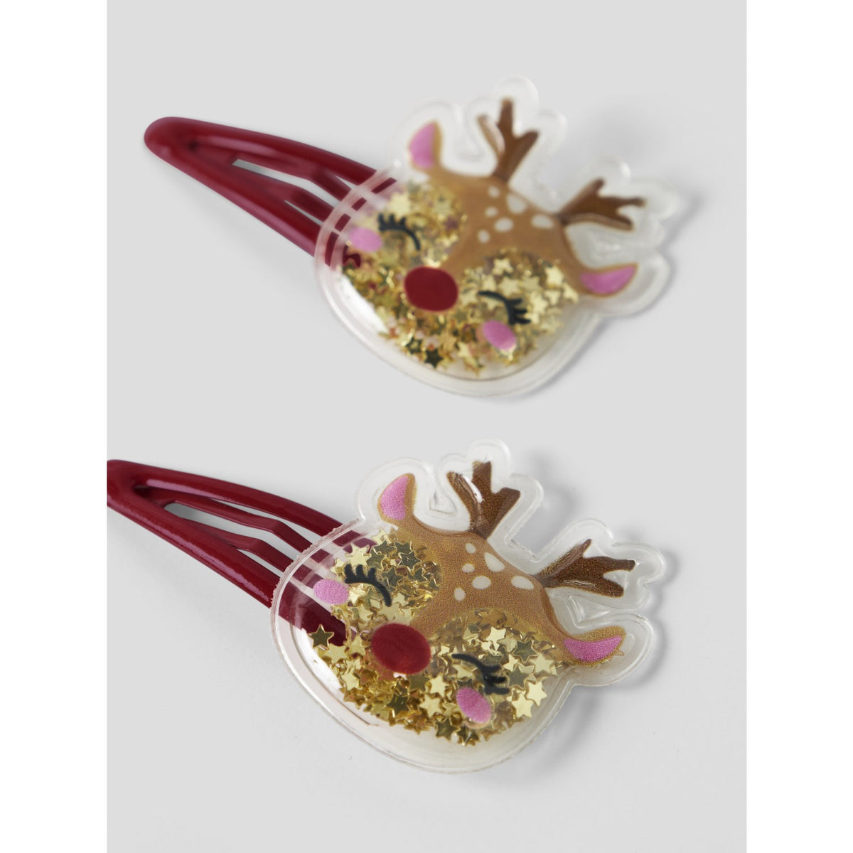 Name It Red Dahlia Reindeer Nmfrifetti 2-Pak Hairclip