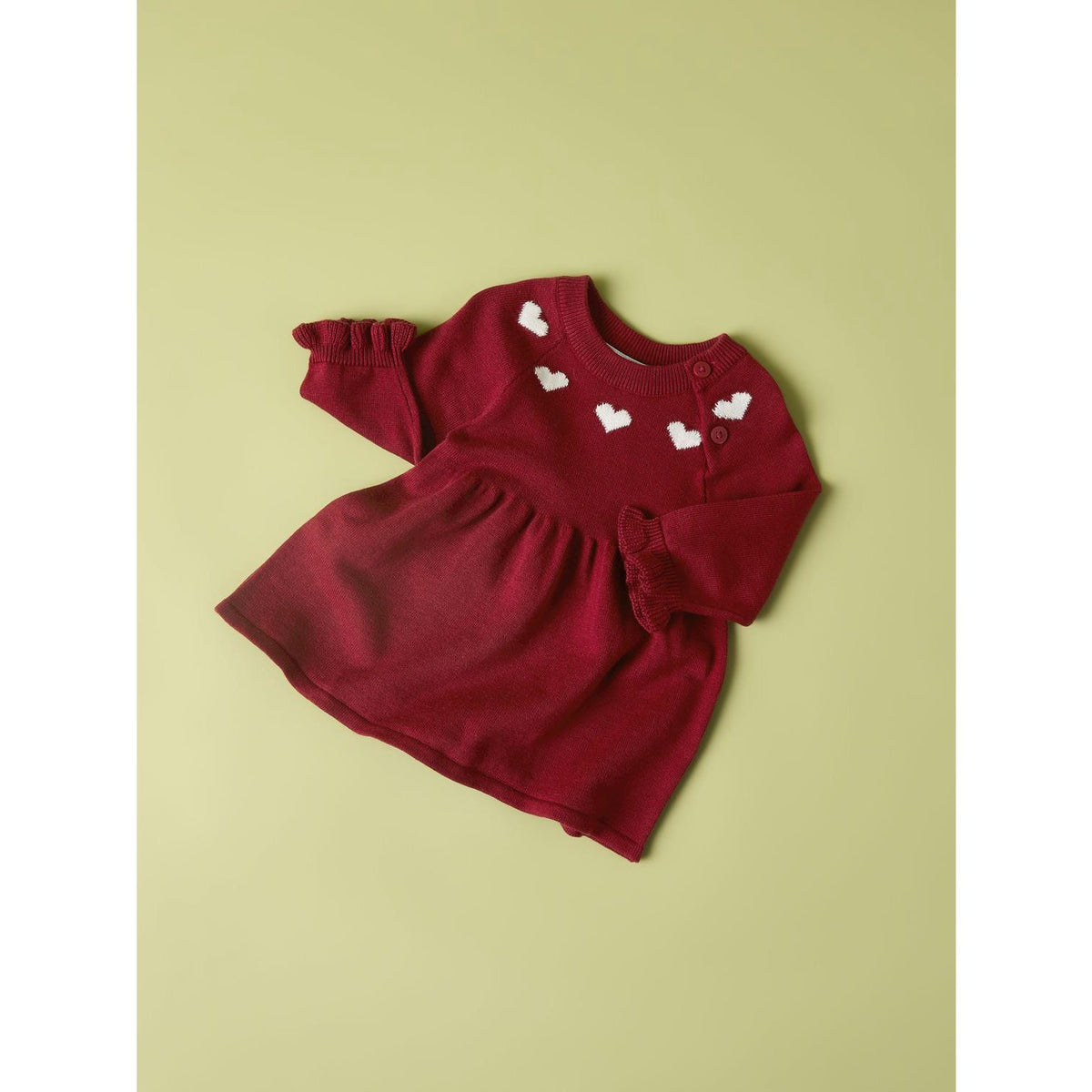 Name It Red Dahlia Nbfrisse Ls Strik Kjole
