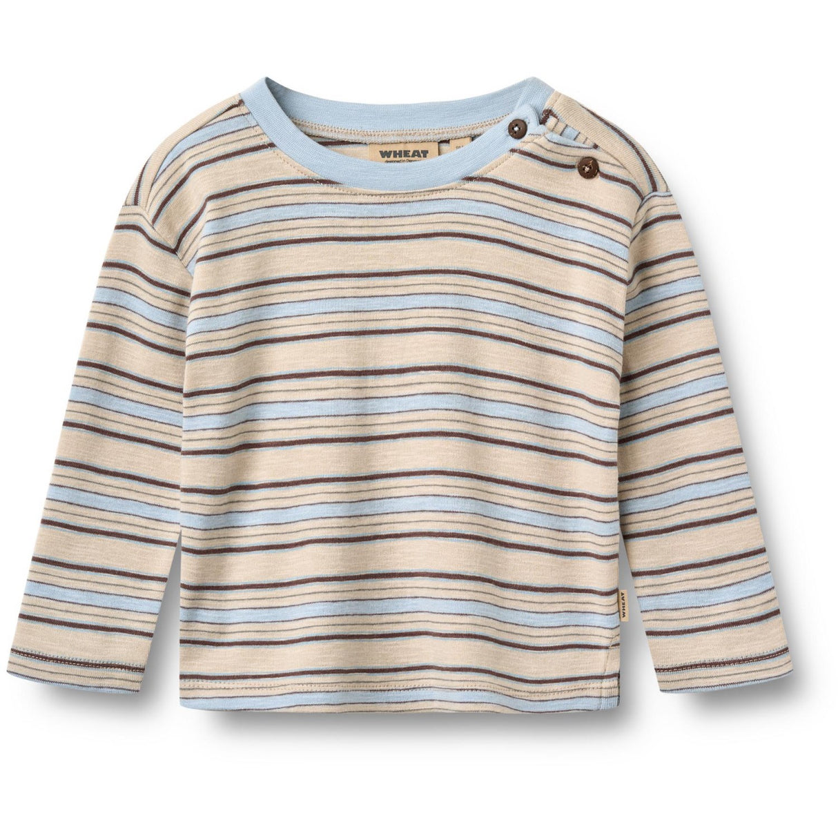 Wheat Multi Blue Stripe T-Shirt L/S Ebbe