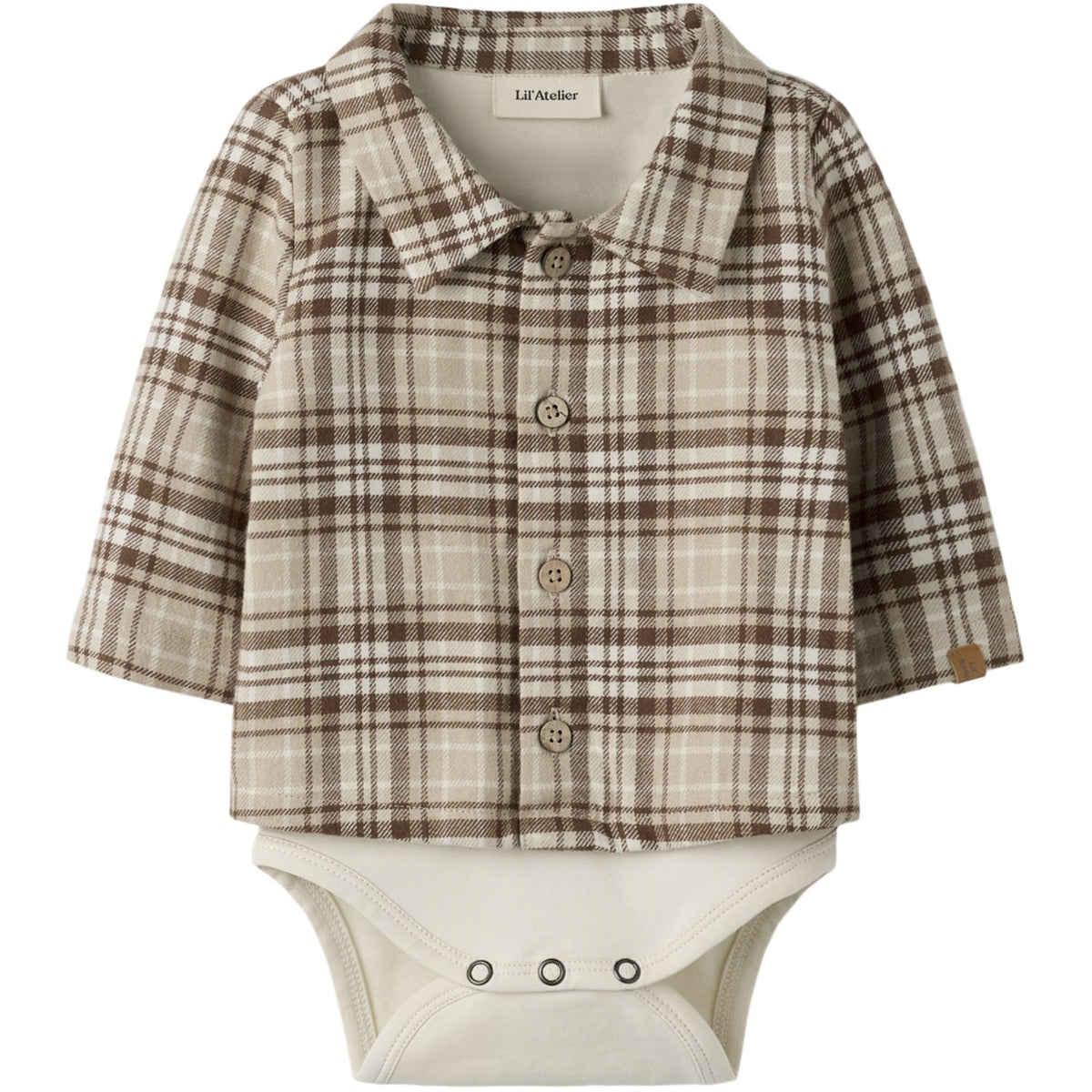 Lil'Atelier White Pepper Nbmrenrik Ls Loose Body Skjorte Lil
