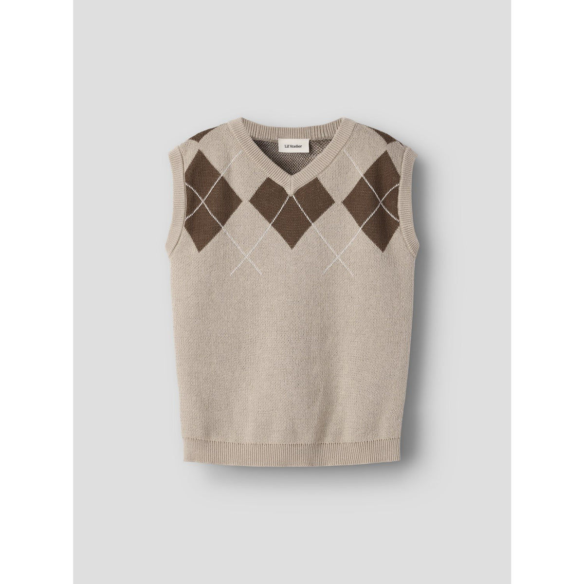 Lil'Atelier White Pepper Nmmronan Strik Vest Lil