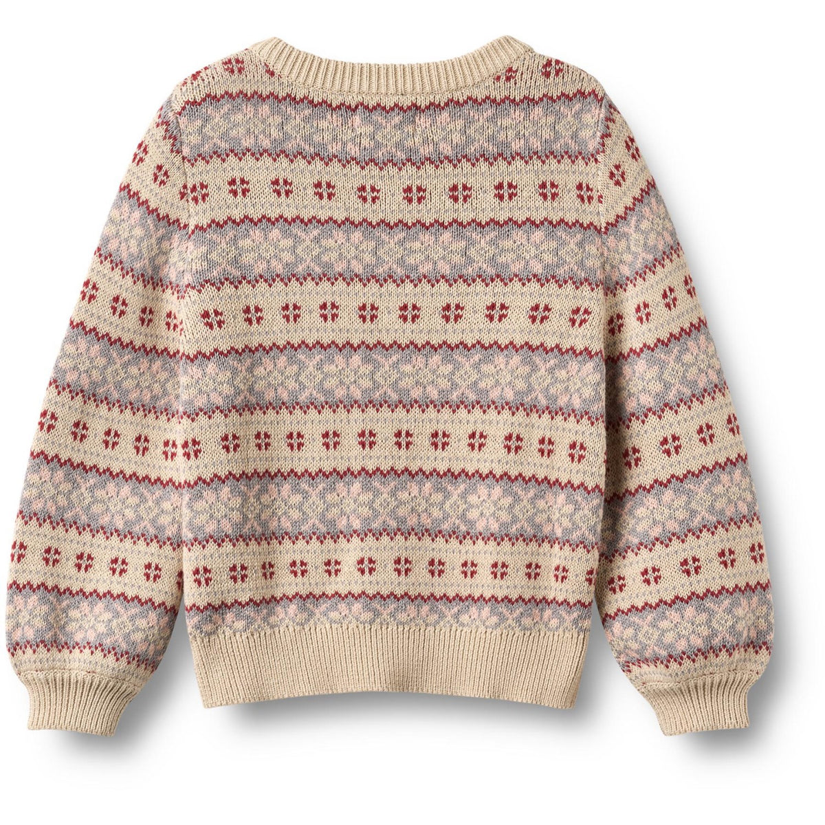 Wheat Offwhite Jacquard Cardigan Vikki