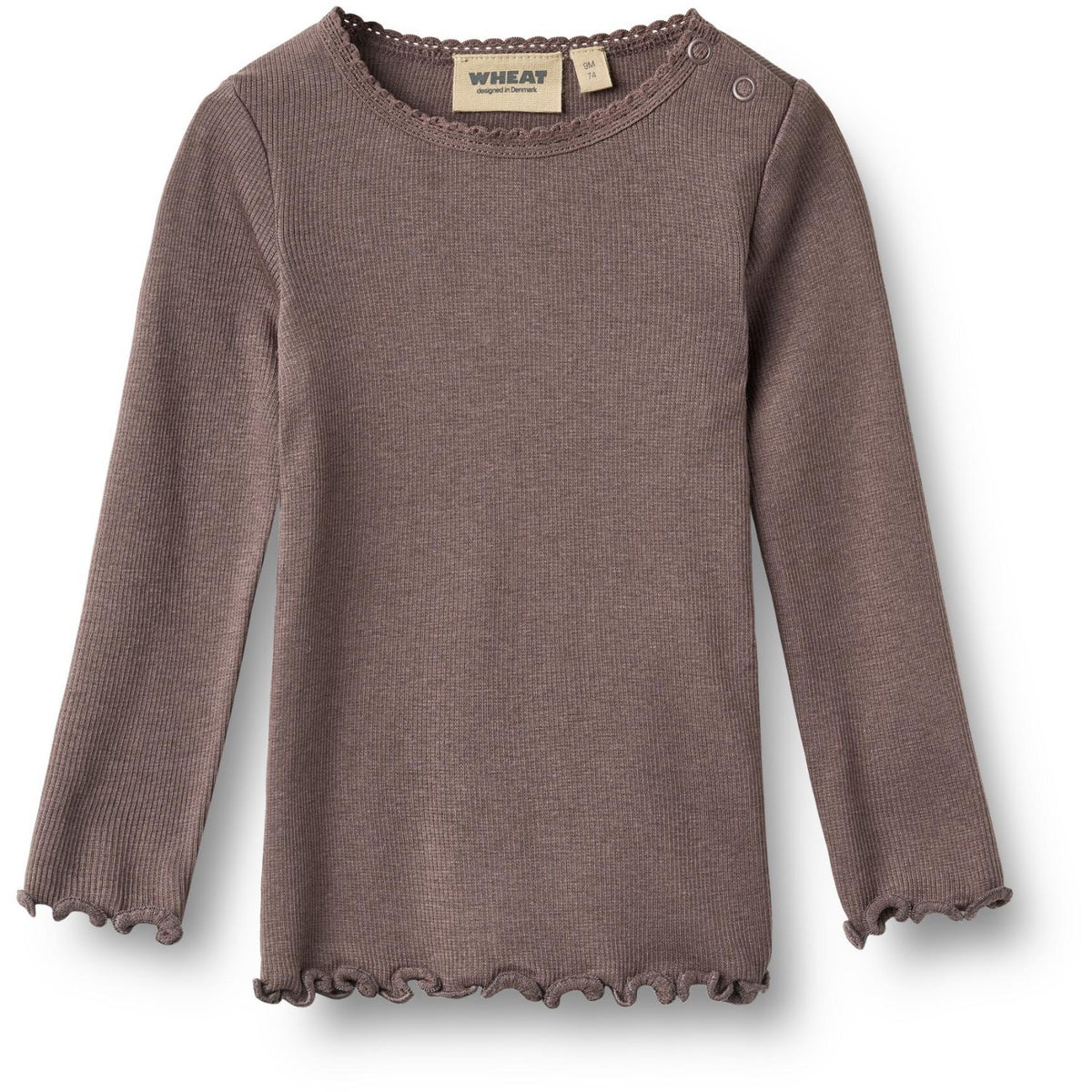 Wheat Plum Truffle Rib Bluse Reese