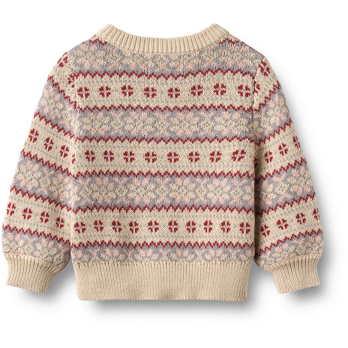 Wheat Offwhite Jacquard Cardigan Vikki