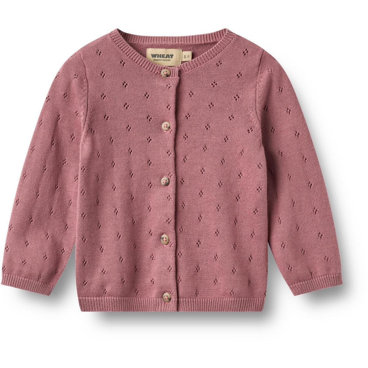 Wheat Warm Lilac Strik Cardigan Maia