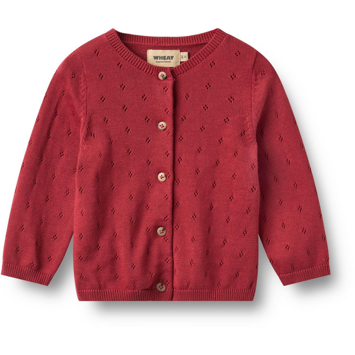 Wheat Red Cherry Strik Cardigan Maia