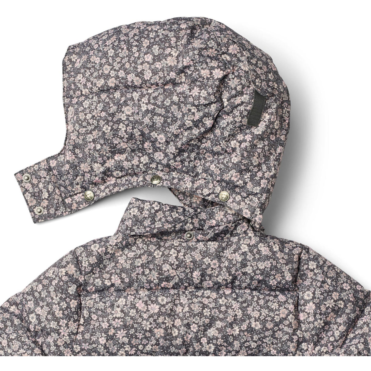 Wheat Dark Charcoal Flowers Puffer Frakke Yrsa