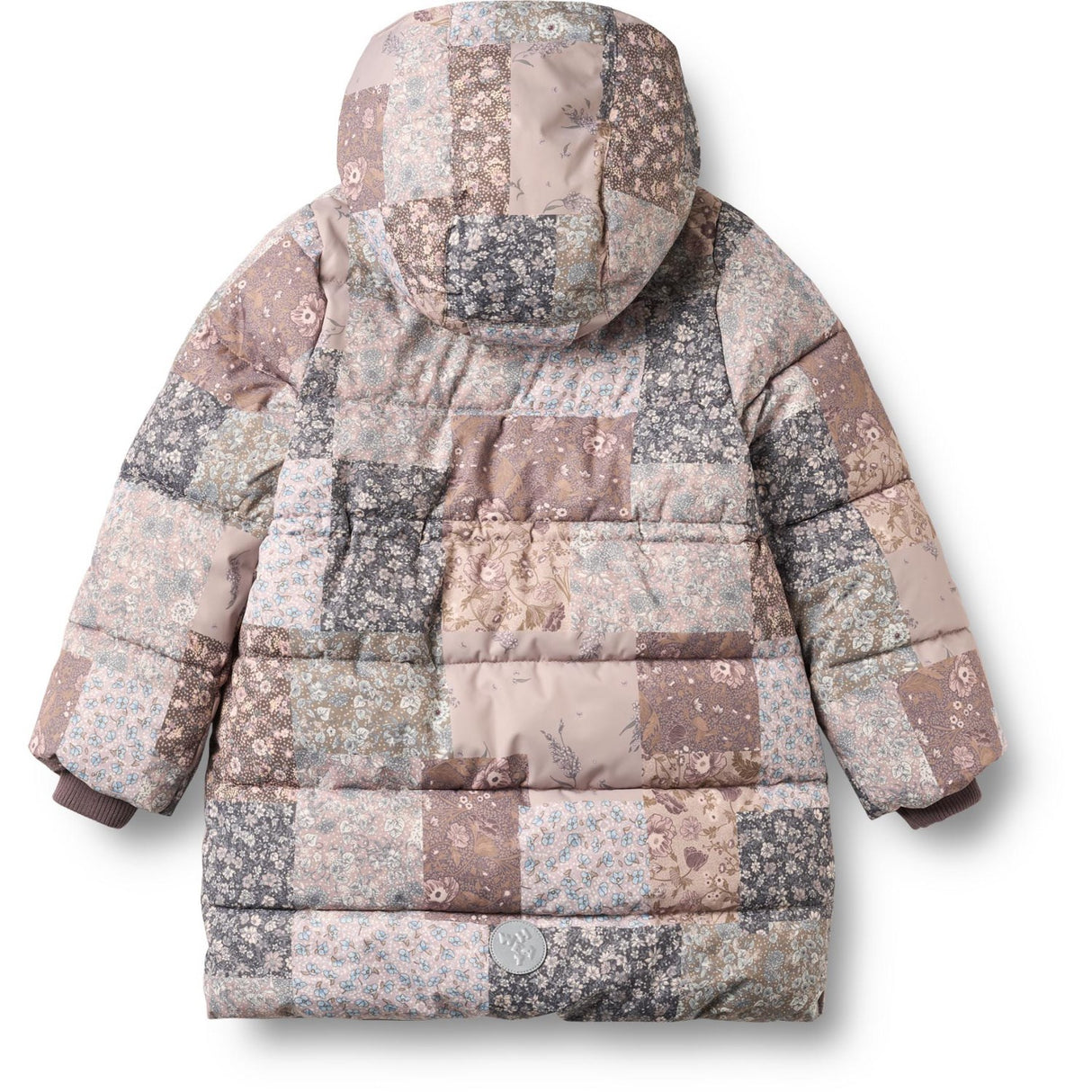 Wheat Patchwork Flowers Puffer Frakke Yrsa